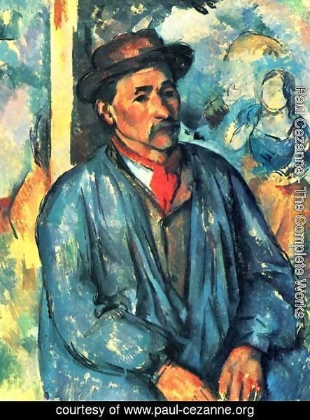 Paul Cezanne - Farmer in blue overalls