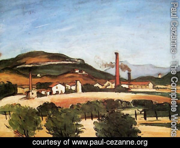Paul Cezanne - Factories Near Mont De Cengle