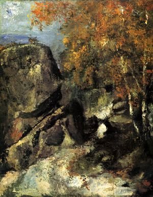 Paul Cezanne - Rock in the forest of Fontainbleau
