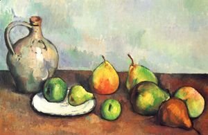 Paul Cezanne - Still life, jug and fruits