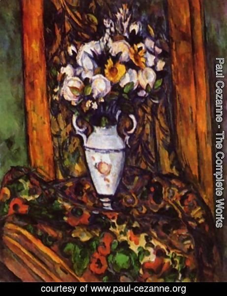 Paul Cezanne - Still life, vase with flowers