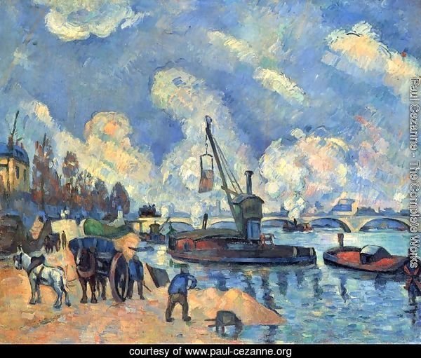 The Seine with Bercy, painting after arm and Guillaumin