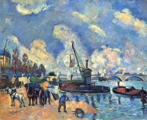 Paul Cezanne - The Seine with Bercy, painting after arm and Guillaumin