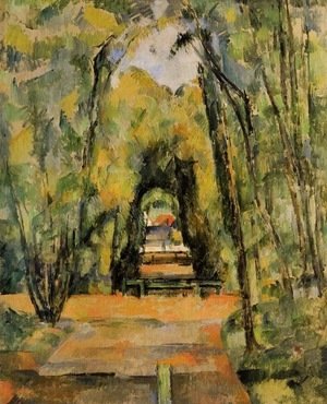 Paul Cezanne - Tree Lined Lane at Chantilly