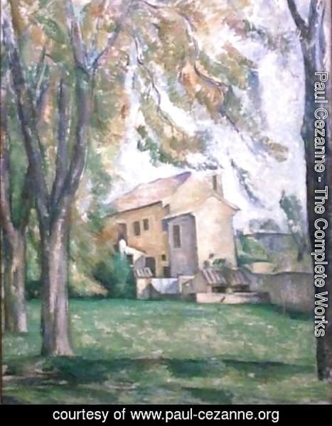 Paul Cezanne - Farmhouse and Chestnut Trees at Jas de Bouffan