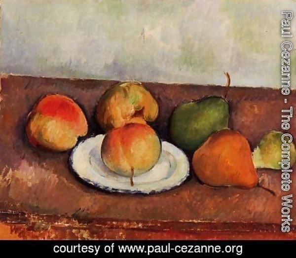 Paul Cezanne - Still Life Plate and Fruit 1883 1887