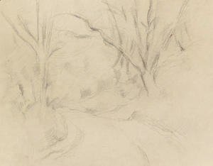Paul Cezanne - Tournant de route dans un bois