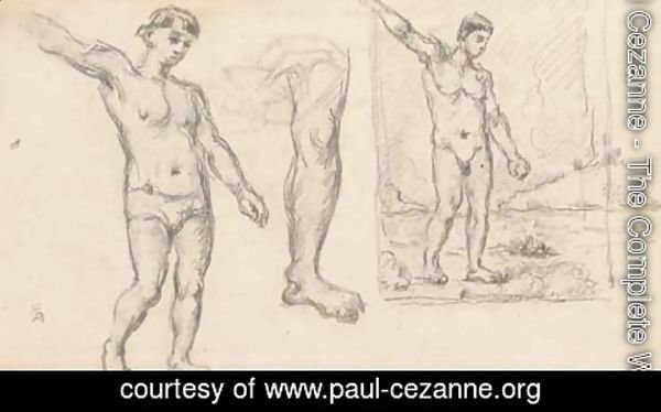 Paul Cezanne - Baigneurs et Etude de caryatide