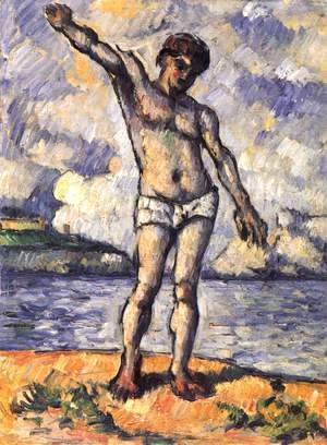Bather with outstretched arms
