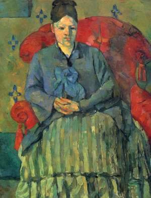 Portrait of Madame Cezanne in red chair