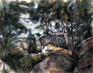Paul Cezanne - Rocks in the Forest