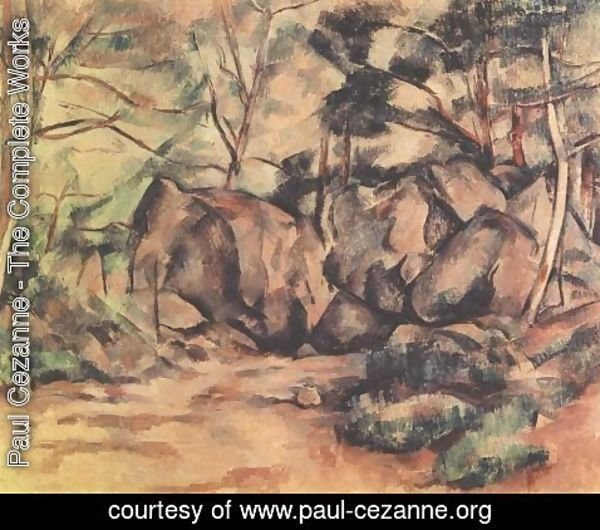 Paul Cezanne - Woodland with Boulders