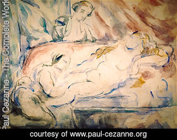 Paul Cezanne - Nude Female with Attendants
