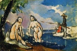Bathers And Fisherman With A Line