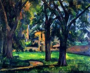 Paul Cezanne - Chestnut Tree And Farm At Jas De Bouffan