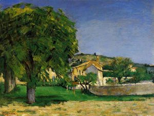Paul Cezanne - Chestnut Trees And Farmstead Of Jas De Bouffin