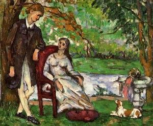 Paul Cezanne - Couple In A Garden Aka The Conversation