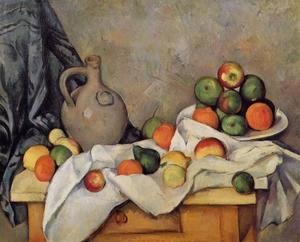 Paul Cezanne - Curtain  Jug And Fruit