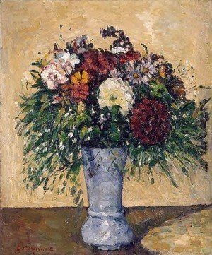 Paul Cezanne - Flowers In A Blue Vase