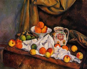 Paul Cezanne - Fruit Bowl  Pitcher And Fruit