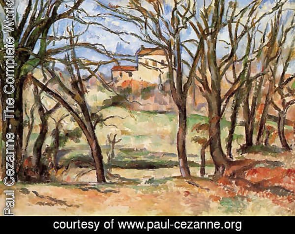 Paul Cezanne - House Behind Trees On The Road To Tholonet