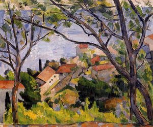 Paul Cezanne - L Estaque  View Through The Trees