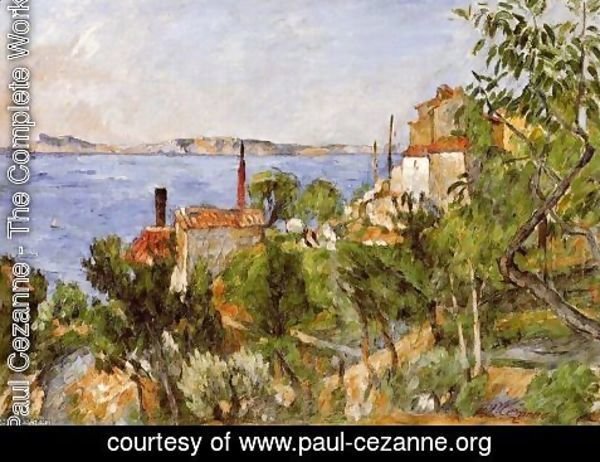 Paul Cezanne - Landscape  Study After Nature Aka The Seat At L Estaque