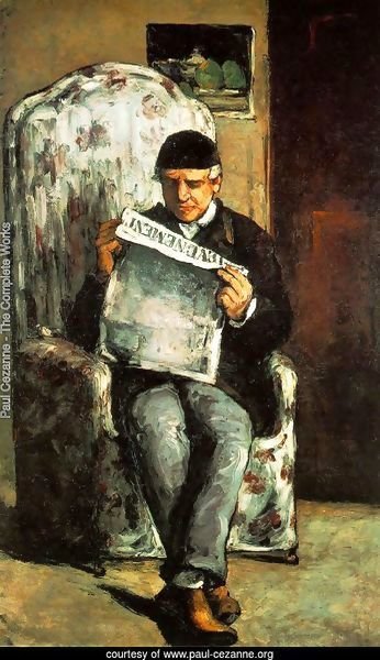 Louis Auguste Cezanne  Father Of The Artist  Reading  L Evenement