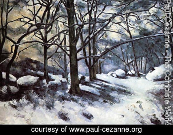 Paul Cezanne - Melting Snow  Fontainbleau