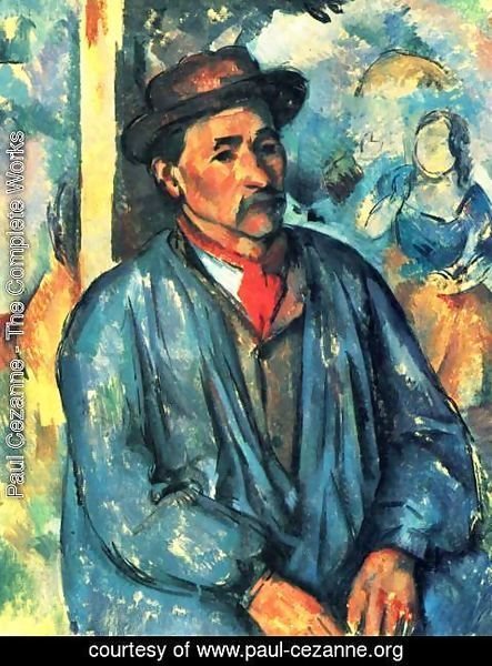 Paul Cezanne - Peasant In A Blue Smock