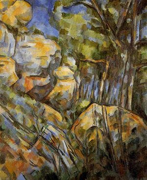 Paul Cezanne - Rocks Near The Caves Above The Chateau Noir
