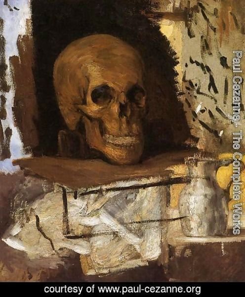 Paul Cezanne - Still Life Skull And Waterjug