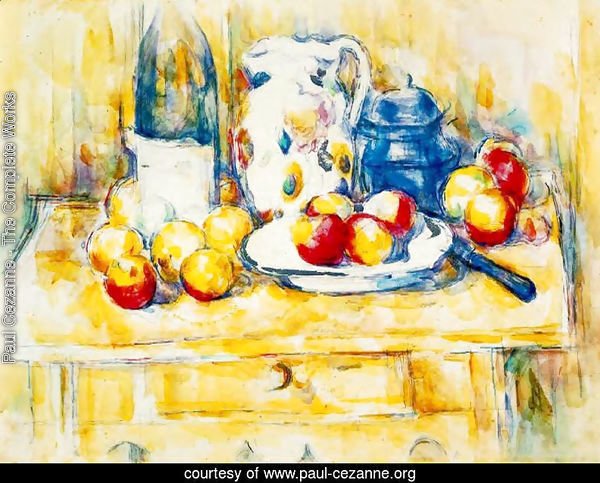 Still Life With Apples  A Bottle And A Milk Pot
