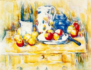 Paul Cezanne - Still Life With Apples  A Bottle And A Milk Pot