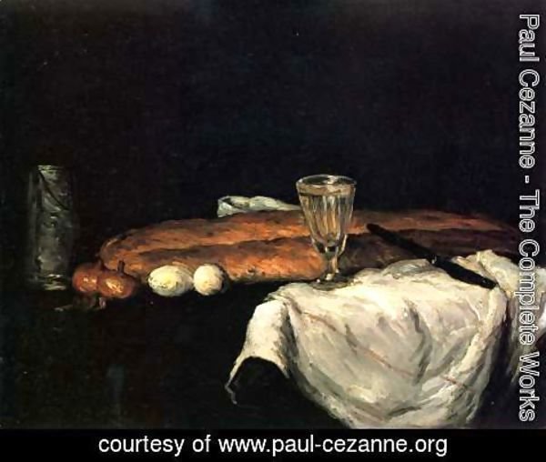 Paul Cezanne - Still Life With Bread And Eggs