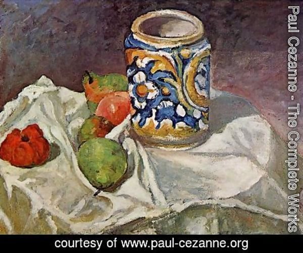 Paul Cezanne - Still Life With Italian Earthenware