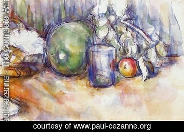 Paul Cezanne - Still Melon With Green Melon