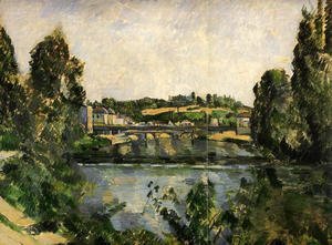 Paul Cezanne - The Bridge And Waterfall At Pontoise