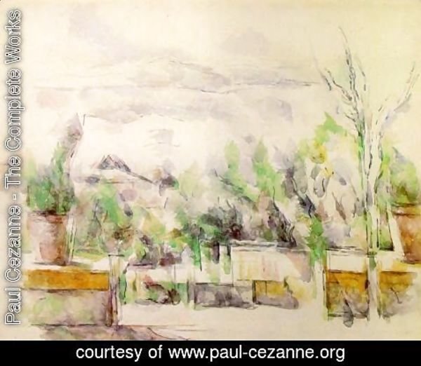 Paul Cezanne - The Garden Terrace At Les Lauves