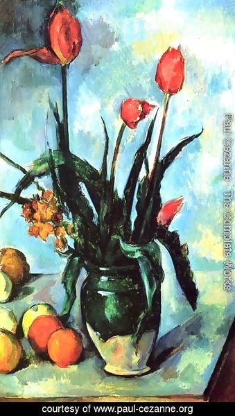 Paul Cezanne - Tulips In A Vase