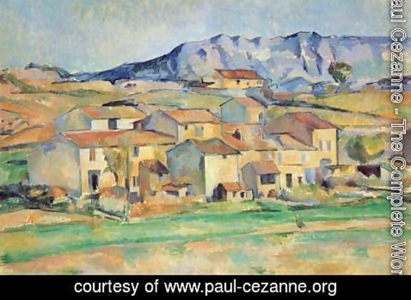 Paul Cezanne - Mont Sainte Victoire And Hamlet Near Gardanne 1886 90