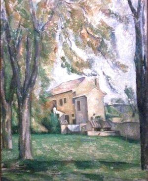 Paul Cezanne - Farmhouse and Chestnut Trees at Jas de Bouffan