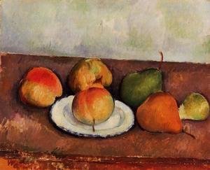 Paul Cezanne - Still Life Plate and Fruit 1883 1887