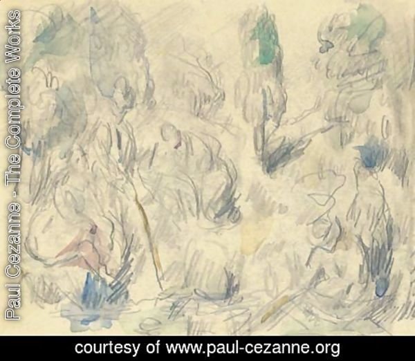 Paul Cezanne - Au bord de l'etang