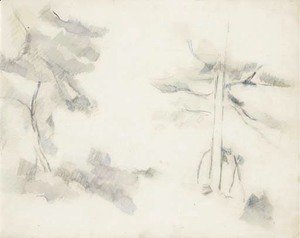 Paul Cezanne - Deux arbres
