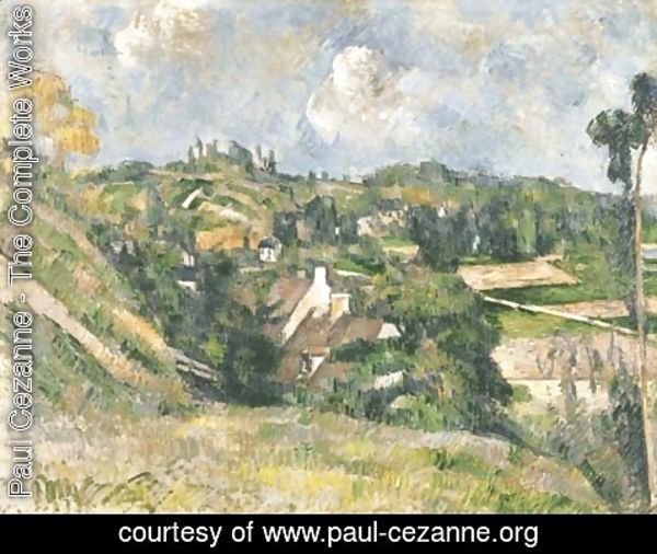 Paul Cezanne - Maisons a Valhermeil vues en direction d'Auvers-sur-Oise