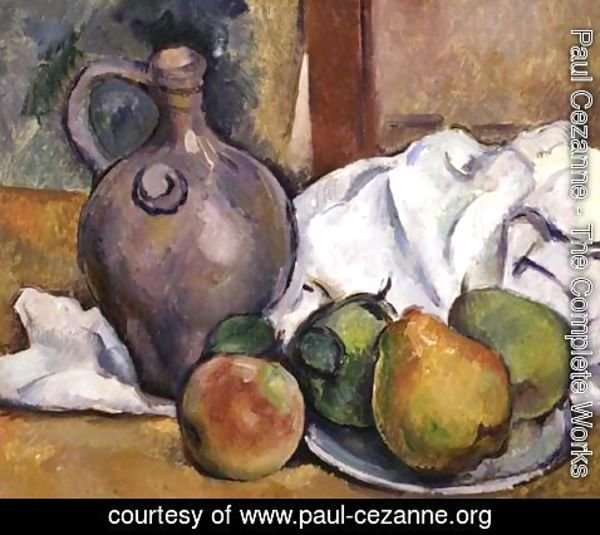 Paul Cezanne - Pichet Et Assiette De Poires