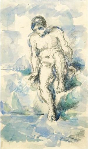 Paul Cezanne - Baigneur Descendant Dans L'Eau 2