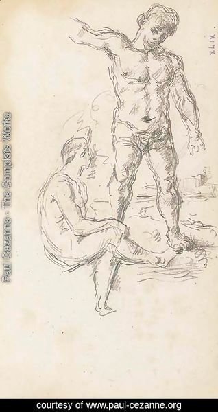 Paul Cezanne - Deux baigneurs