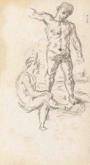 Paul Cezanne - Deux baigneurs